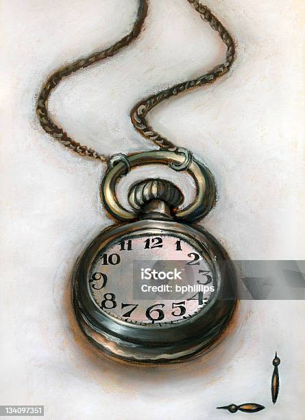 Alices Pocket Watch Stock Illustration - Download Image Now - Clock, Alice in Wonderland - Fictional Character, Painted Image