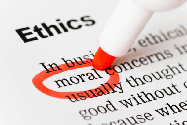 istock Under the heading "Ethics", "moral" is highlighted in red. 134097574