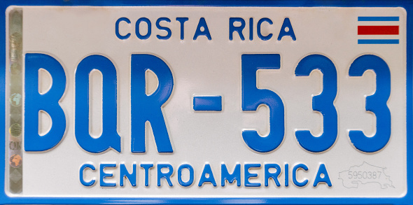 San Jose, Costa Rica - 25 November 2019. Costa Rica car registration. Classic car registration