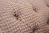 Close-up of fabric upholstery sofa