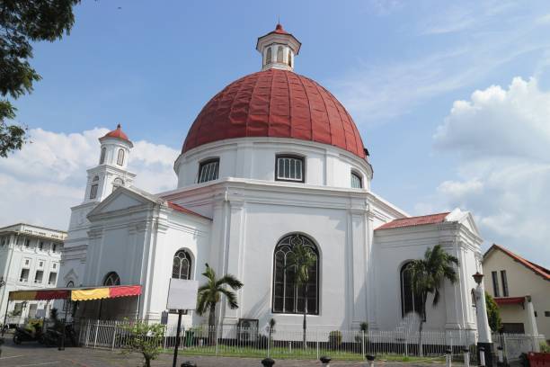 istock Blenduk church with red dome old 1340991630
