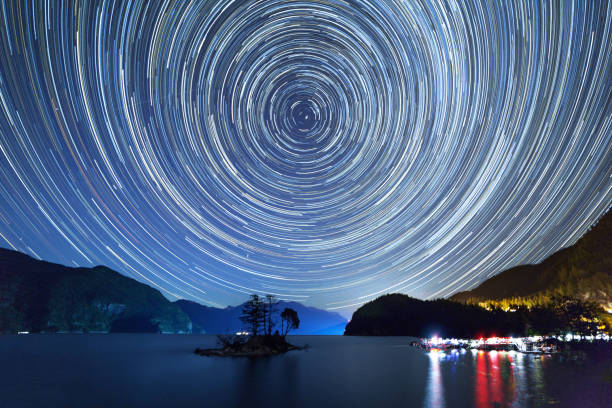 istock Startrails over sea and mountains, Furry Creek, BC, Canada 1340991826