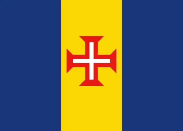 Vector illustration of Autonomous Region of Madeira Flag