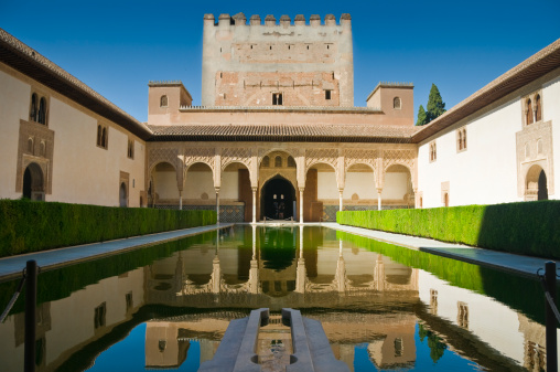 Cloister courtyard in the Convent of Christ, Tomar, Portugal