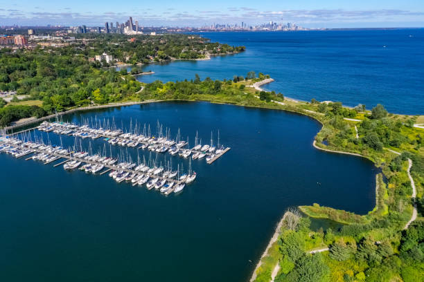 istock Aerial Colonel Samuel Smith Park and Toronto Cityview, Etobicoke, Canada 1341007376