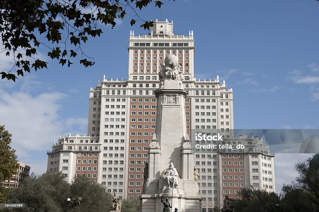 Madrid Plaza de Espana - マドリード グランヴィア通りのロイヤリティフリーストックフォト