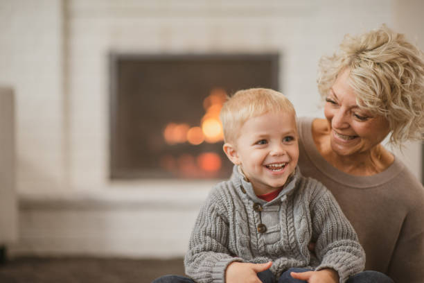 istock Grandma and Grandson at Christmas 1341011638