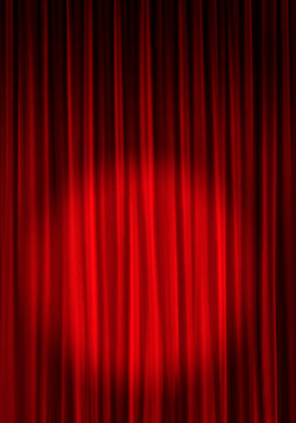 fundo de cortina de teatro - curtain stage theater theatrical performance red imagens e fotografias de stock