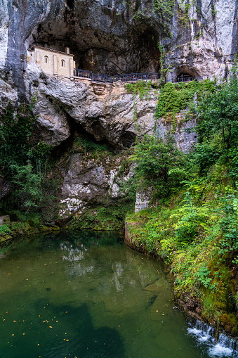 The Holy Cave of Our Lady of Covadonga is a catholic sanctuary dedicated to the first battle of the Spanish Reconquest.