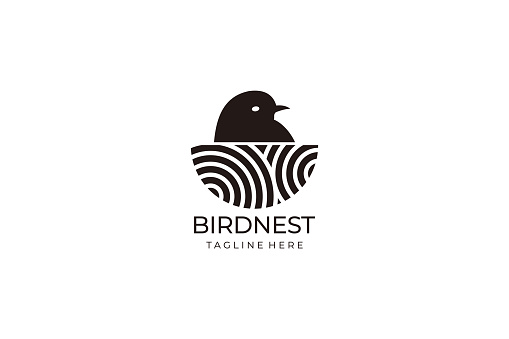 nest illustration design symbol vector template