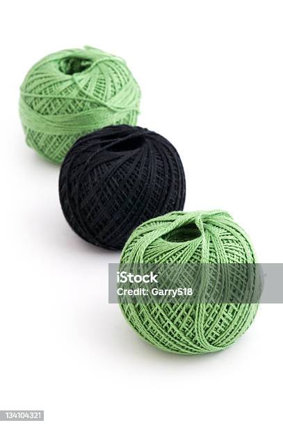 Yarn Ball On White Stock Photo - Download Image Now - Art And Craft, Clew Bay, Colors