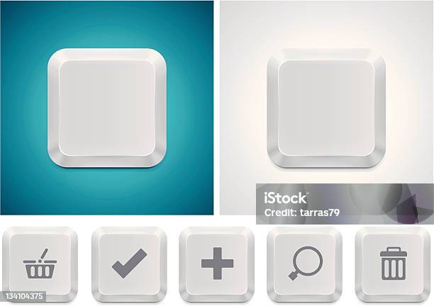 Computer Keyboard Button Square Icon Stock Illustration - Download Image Now - Keypad, Computer Keyboard, Push Button