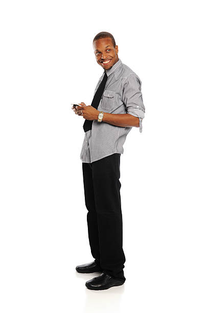 istock Young Black Businessman with smart phone 134104439