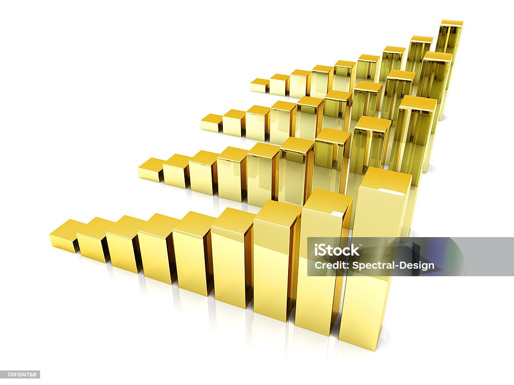 Gold wykresy - Zbiór zdjęć royalty-free (Analizować)