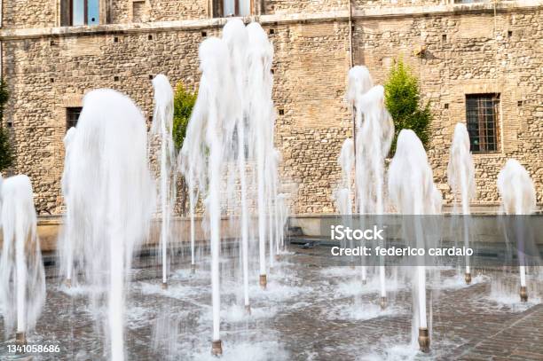 New Restored Fountain In Piazza Europa Stock Photo - Download Image Now - Ancient, Antique, Architecture
