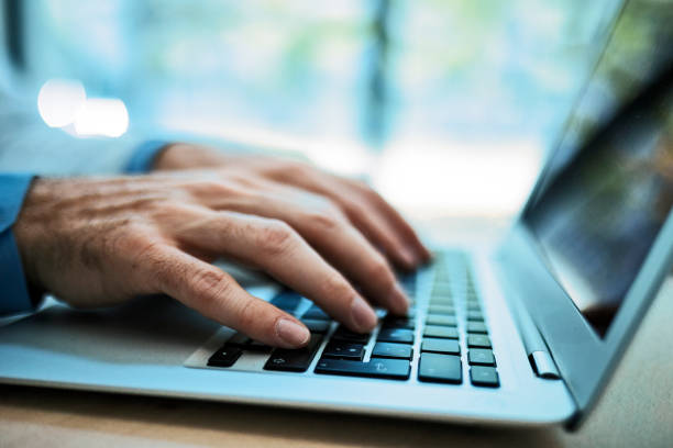istock Business Hands Typing on a laptop 1341060766