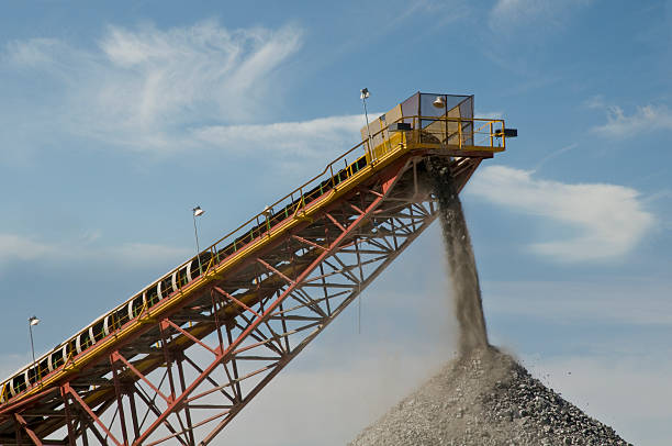 istock Industrial Conveyer of Crushed Rock 134106819