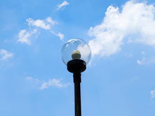 istock Garden lamp with clear sky background 1341069998