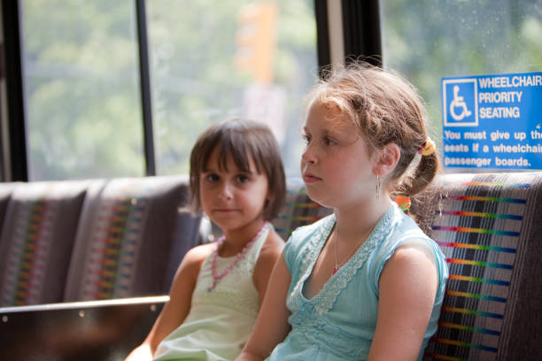 istock Two little girl in the bus 134107066