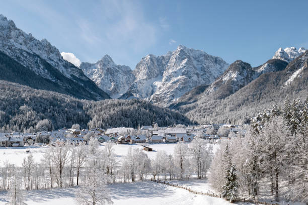 Kranjska Gora town at winter