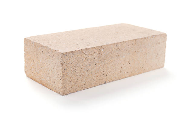 istock Brick isolated at white background. Construction brick on white 1341072740