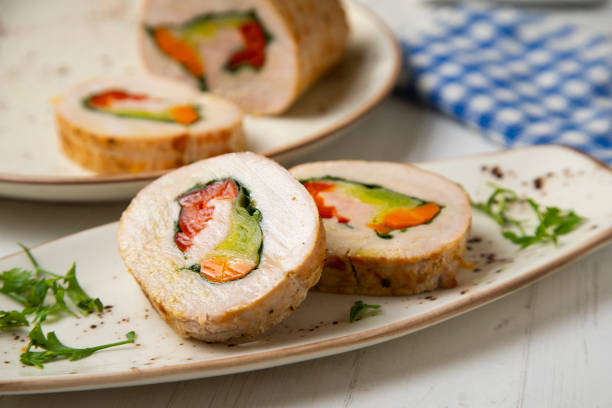 istock Oven Roasted Vegetable Stuffed Turkey Roll 1341074923