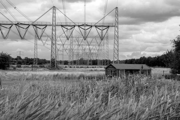Electricity Lines Around Naarden The Netherlands 30-6-2020