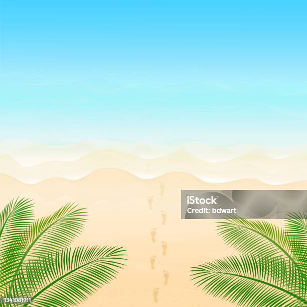 So09 Stock Illustration - Download Image Now - Beach, Footprint, Above