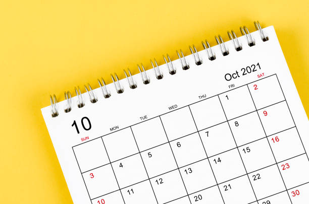 istock Close-up October 2021 desk calendar 1341084562