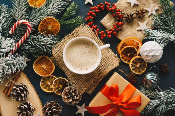 Hot chocolate with Christmas decoration