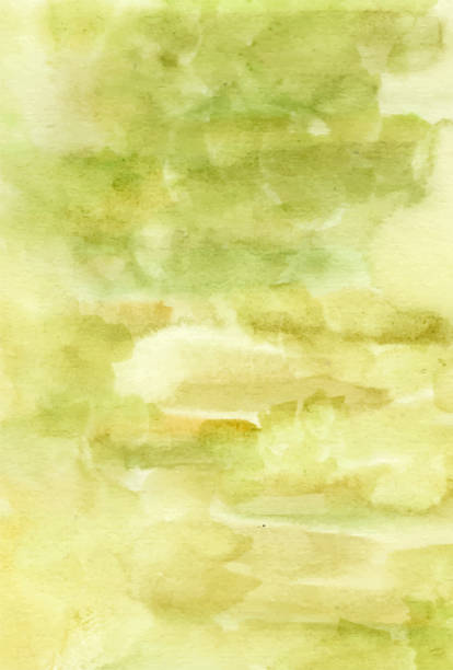 istock Hand painted of green abstract watercolor background. 1341087629