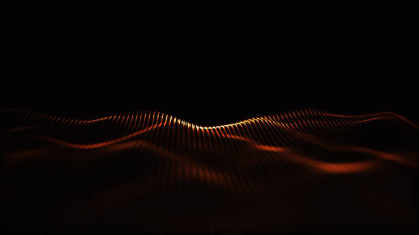istock Digital motion graphic of flowing particles wave 1341088891
