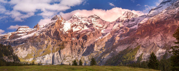 istock Kandersteg, Switzerland sunset mountains banner 1341090442