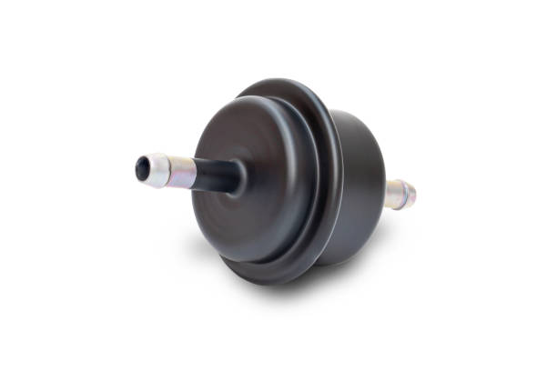 istock Oil gear filter of Gasoline engine in white background use for texture and Clipping Path 1341094564