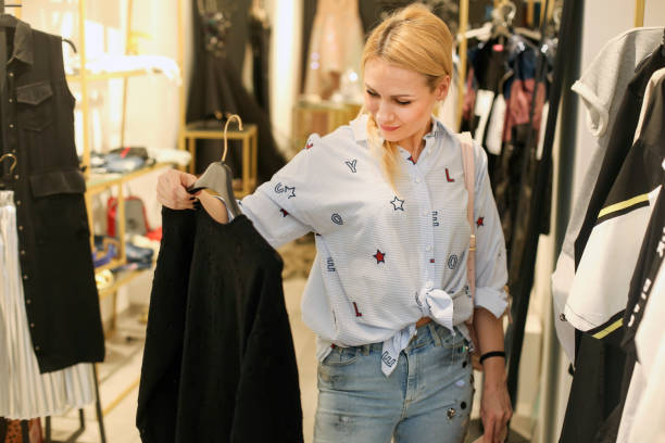 istock Woman choosing a sweater 1341095272