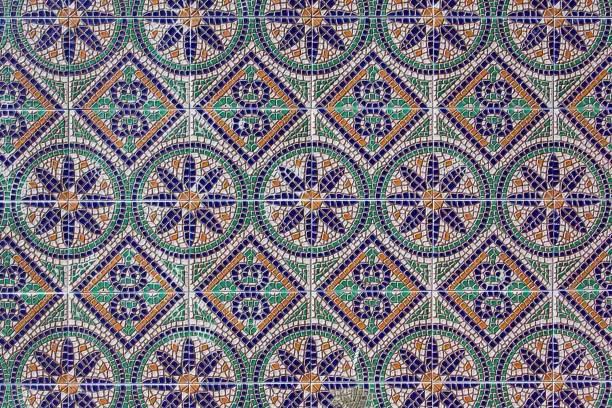 Photo of Mosaic with geometric and floral patterns