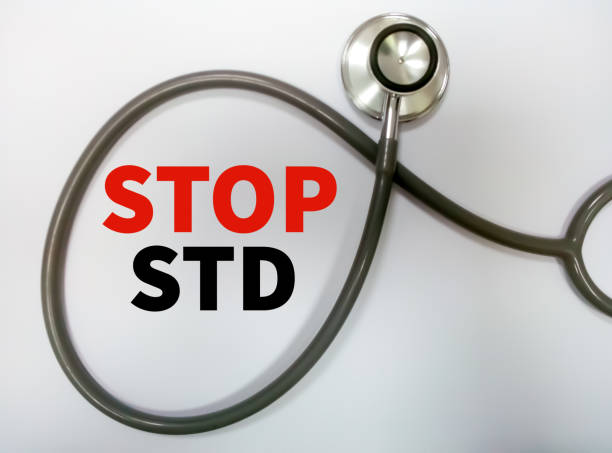 stop std, medizinisches konzept. konzept der sexuell übertragbaren krankheiten. - chlamydia condom sexually transmitted disease sex stock-fotos und bilder