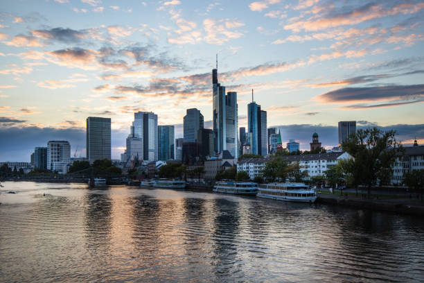 istock Skyline of Frankfurt at blue hour 3 1341098142