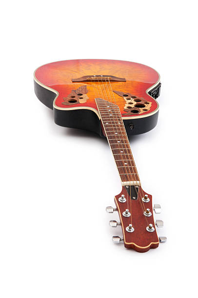 istock Musical guitar isolated on the white background 134110146