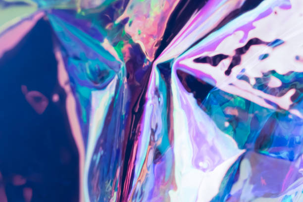 istock Colorful blurred holographic background. 1341106490