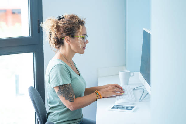 istock Midsection Of Woman Working 1341109444