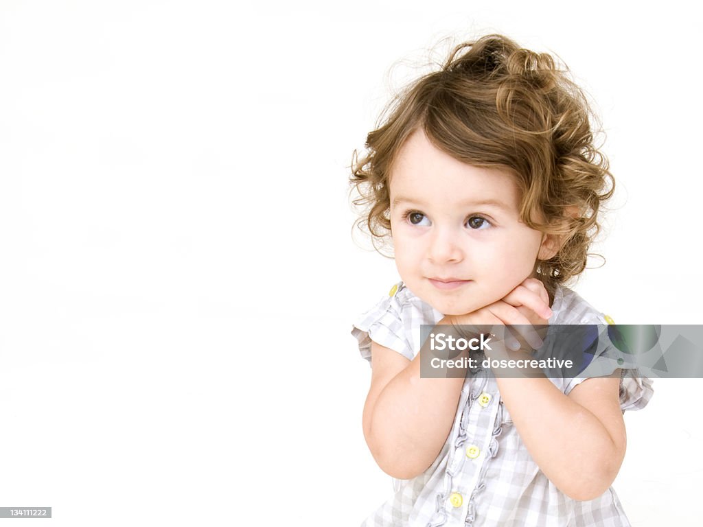 Retrato de Bebê Menina posa - Foto de stock de Criança pequena royalty-free