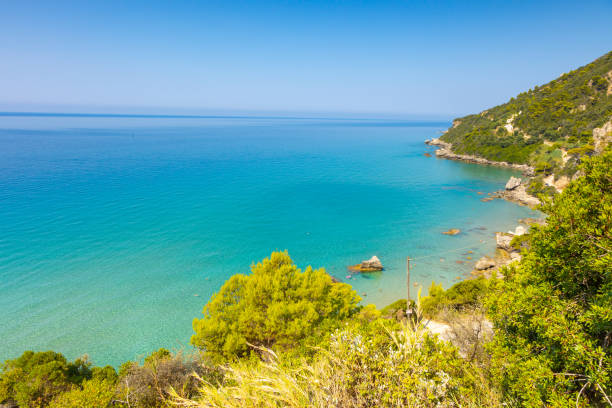 istock Mirtiotissa Bay in Corfu, Greece 1341122808