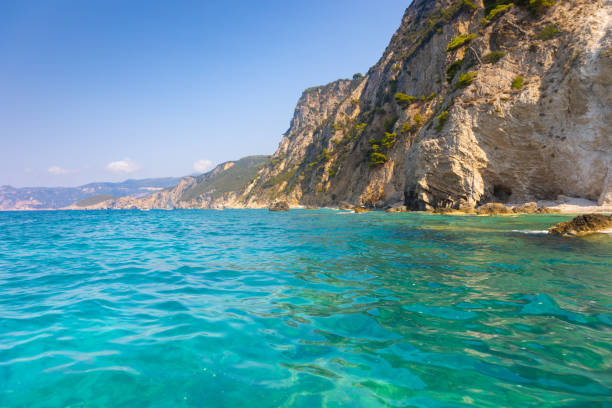 beautiful rugged cliffs and landscape in Greece