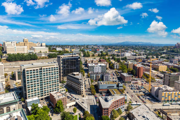 istock Aerial view of Seattle, USA 1341124391
