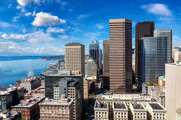 istock Aerial view of Seattle, USA 1341124490