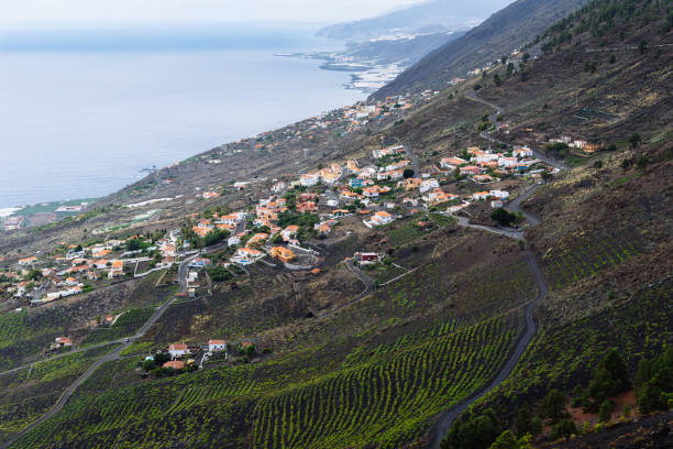 paesaggio vulcanico a fuencaliente, la palma, isole canarie - travel la palma canary islands san antonio foto e immagini stock