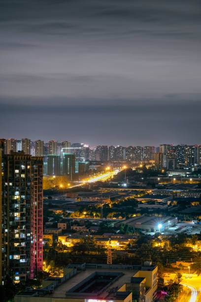 istock The prosperous city and modern road at night 1341127177