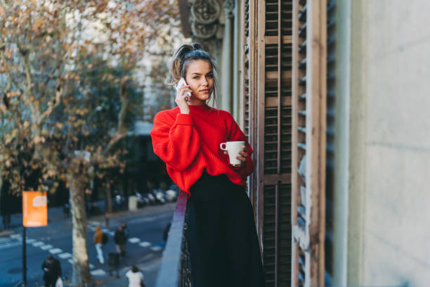 istock Woman enjoying vacation in Barcelona 1341128029