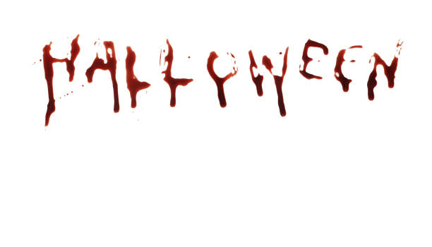 istock Creepy Halloween inscription. 1341128307